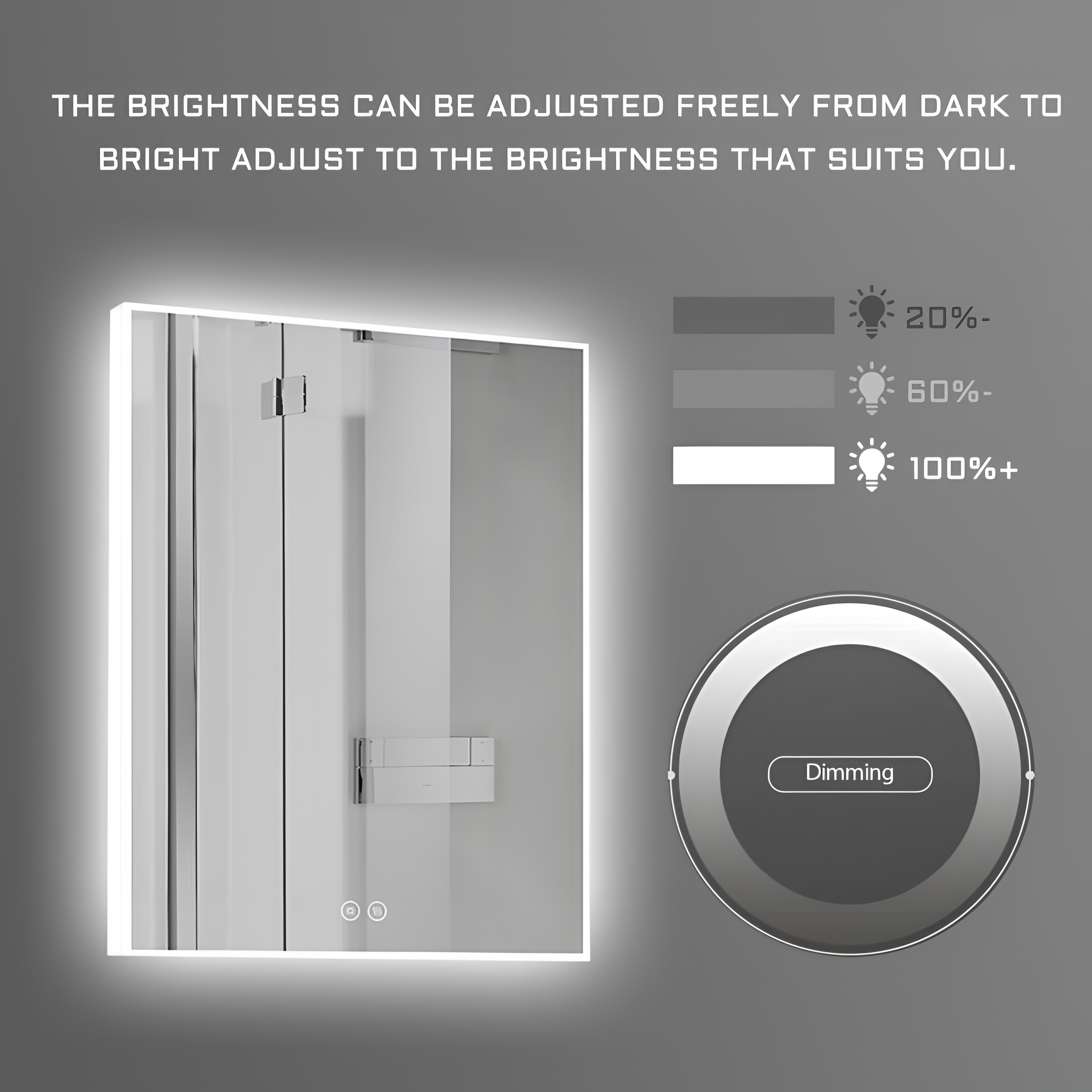 LED Bathroom Mirror with Lights, LED Lighted Bathroom Vanity Mirror, Led Mirror for Bathroom, Bluetooth Smart Miror, 55 X 36 Inch, Anti-Fog & Dimming, Wall Mounted Vanity Mirror with Lights