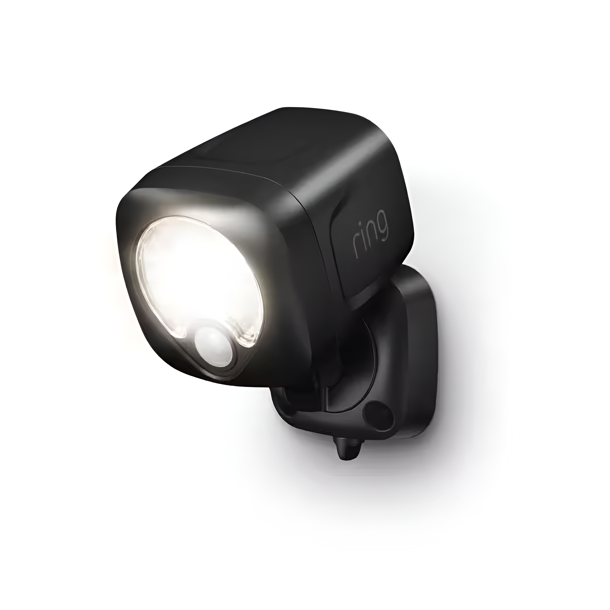 Smart Lighting Black Motion Activated Outdoor Integrated LED Spotlight Battery