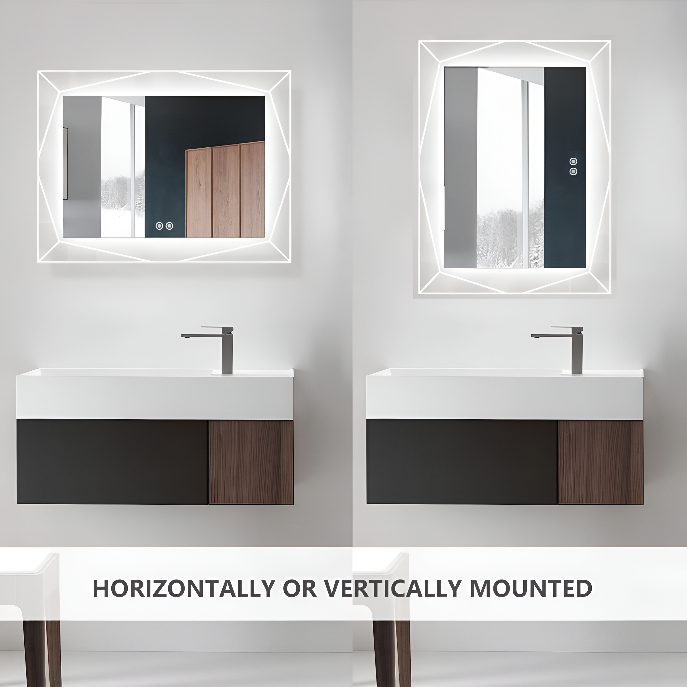 LED Bathroom Mirror with Lights, LED Lighted Bathroom Vanity Mirror, Led Mirror for Bathroom, Bluetooth Smart Miror, 55 X 36 Inch, Anti-Fog & Dimming, Wall Mounted Vanity Mirror with Lights